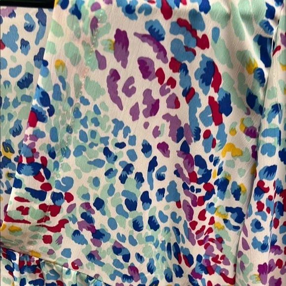 Colorful Leopard Print Long Sleeve Dress - Picture 3 of 4